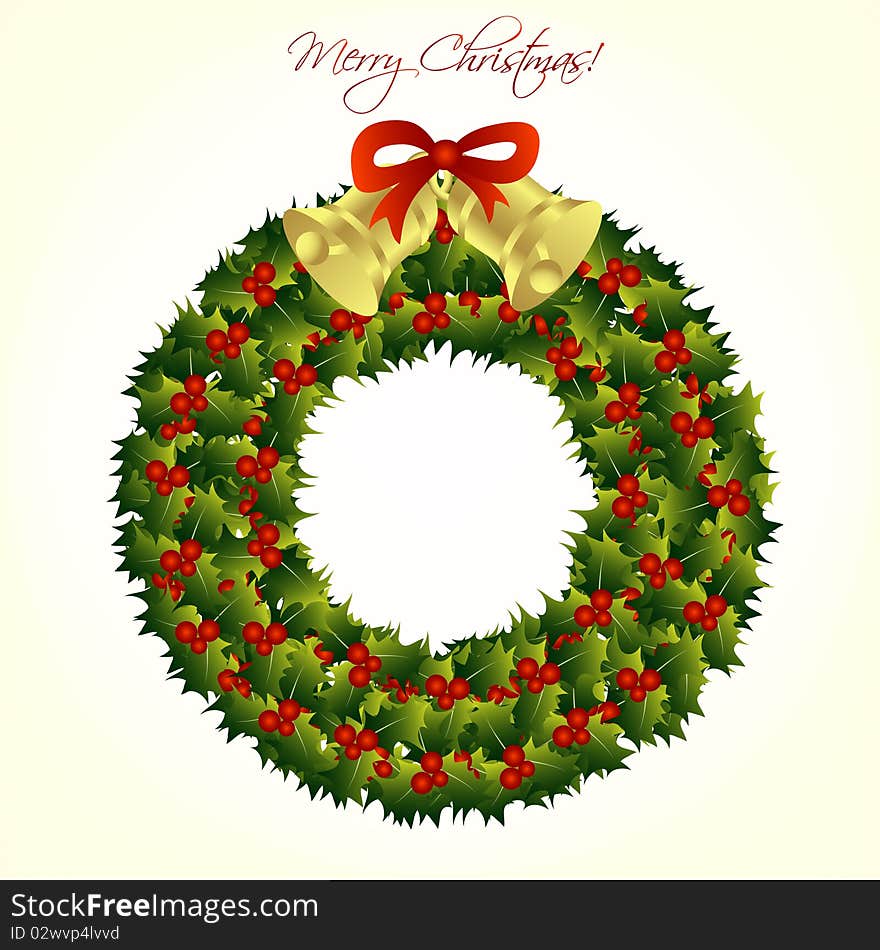 Christmas wreath with bells