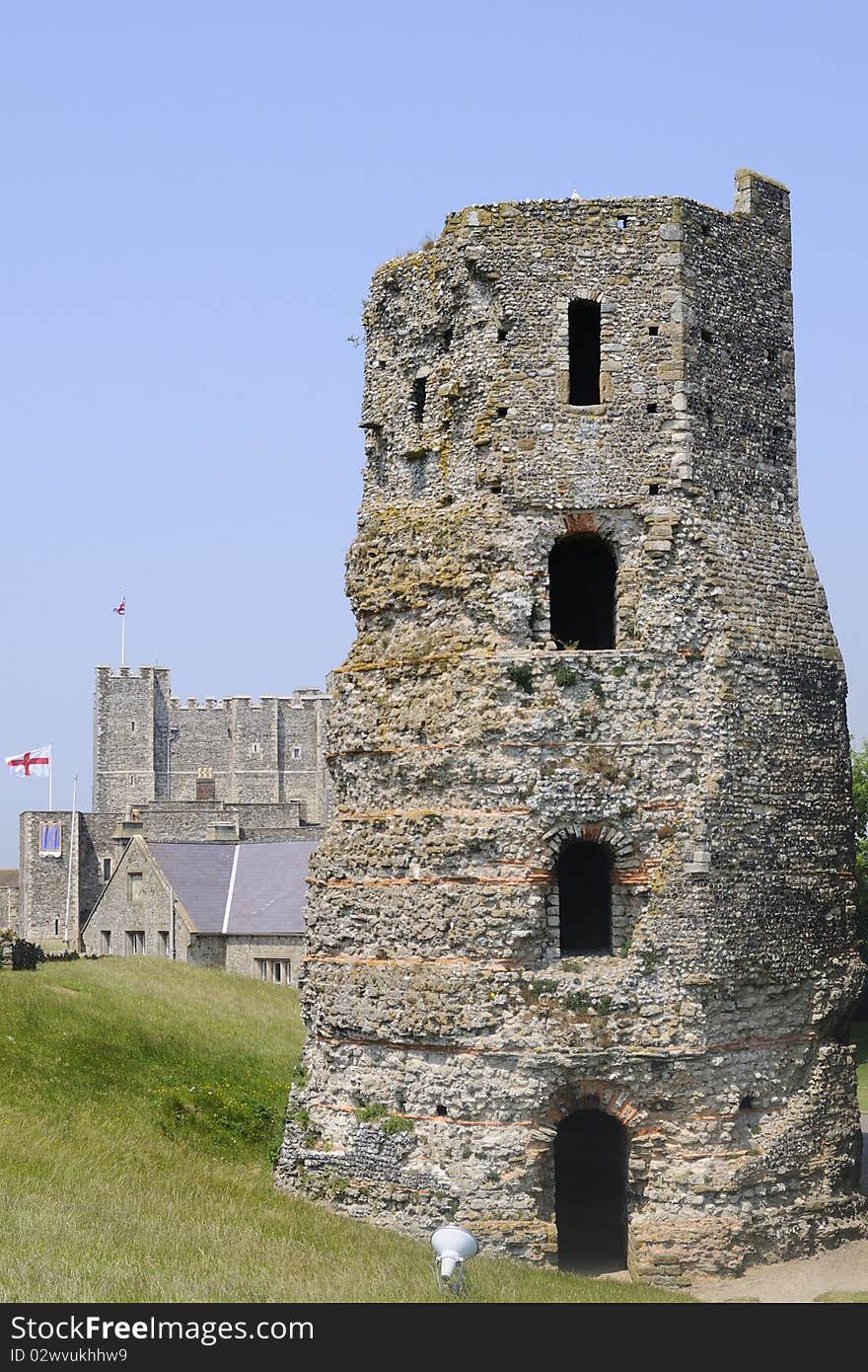 english castle against blue sky