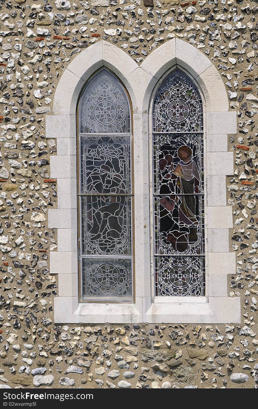 Exterior of church from dover castle uk europe. Exterior of church from dover castle uk europe