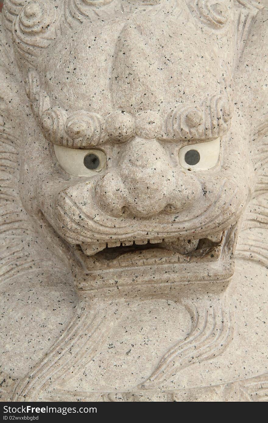 Reclining tutelary of Buddha in chinese temple