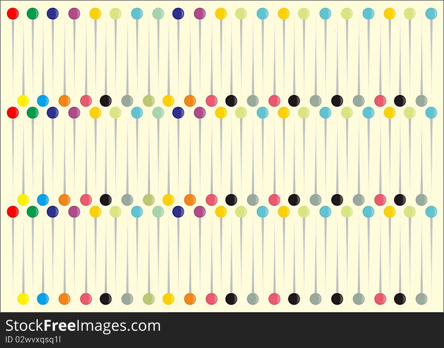 Illustration background color needle motif