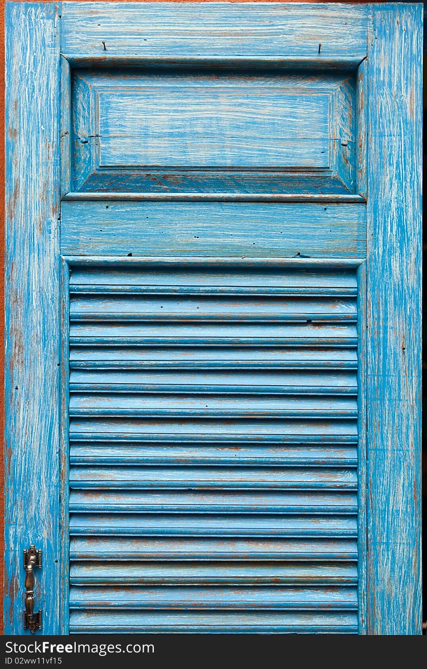 Blue wooden window