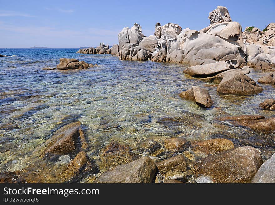 Beautiful coastline of Punta Molentis