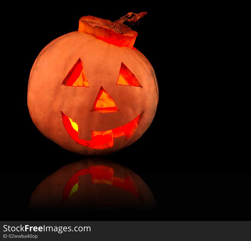 A grinning Jack O Lantern, halloween theme