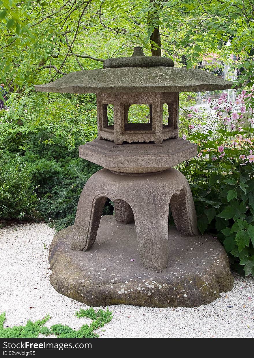 Details of Pagoda statue in a Japanese garden. Details of Pagoda statue in a Japanese garden