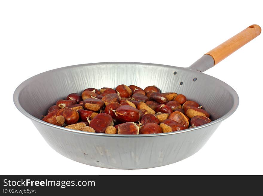 Chestnuts in a pan