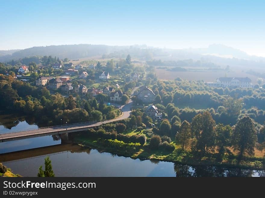 Autumn morning in prague (chezh republic)