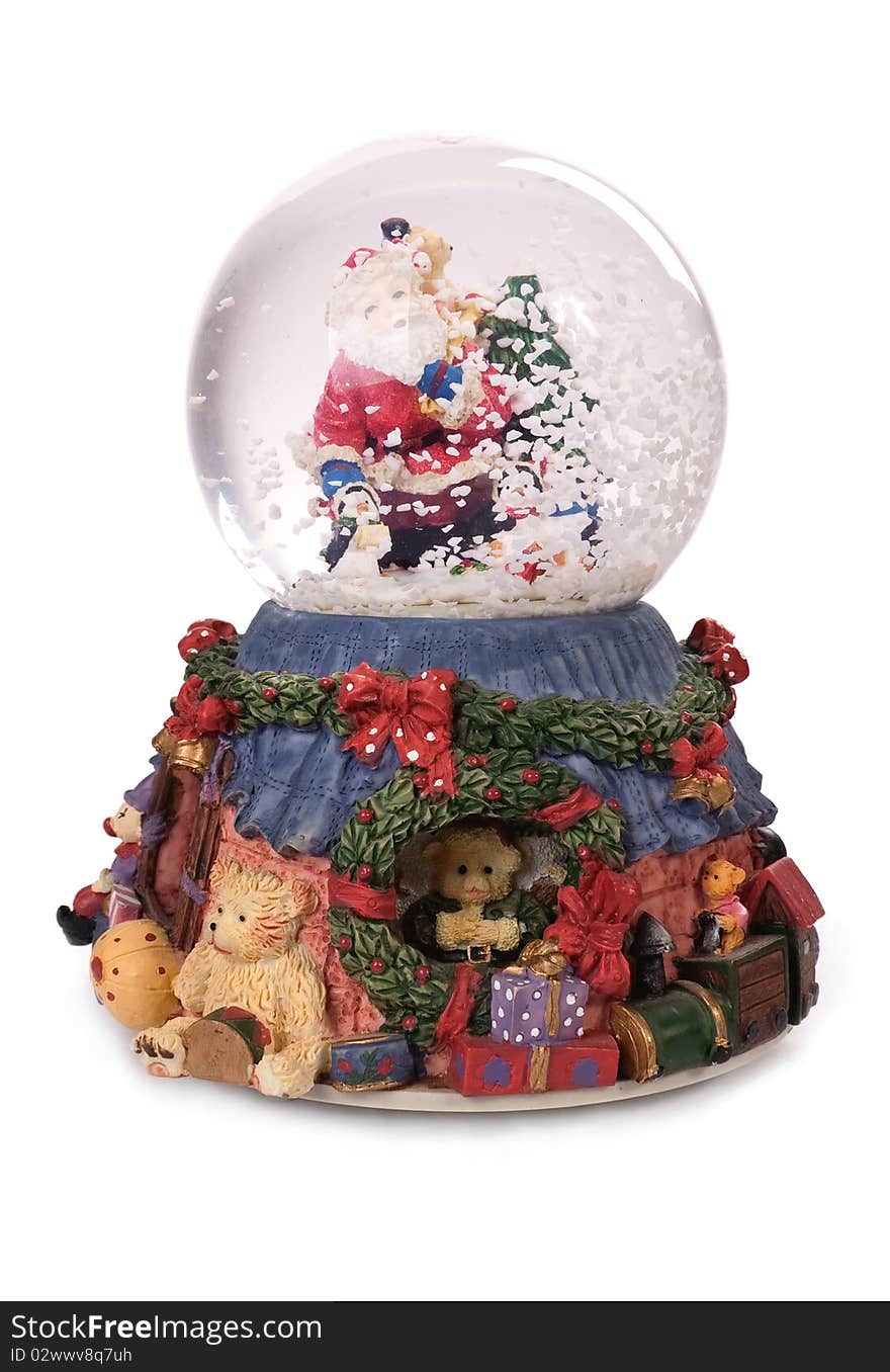 Christmas music box with snow ball