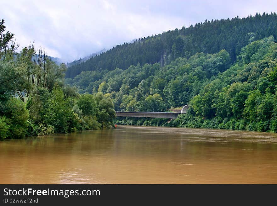 The river Neckar in Bavaria, Germany. The river Neckar in Bavaria, Germany