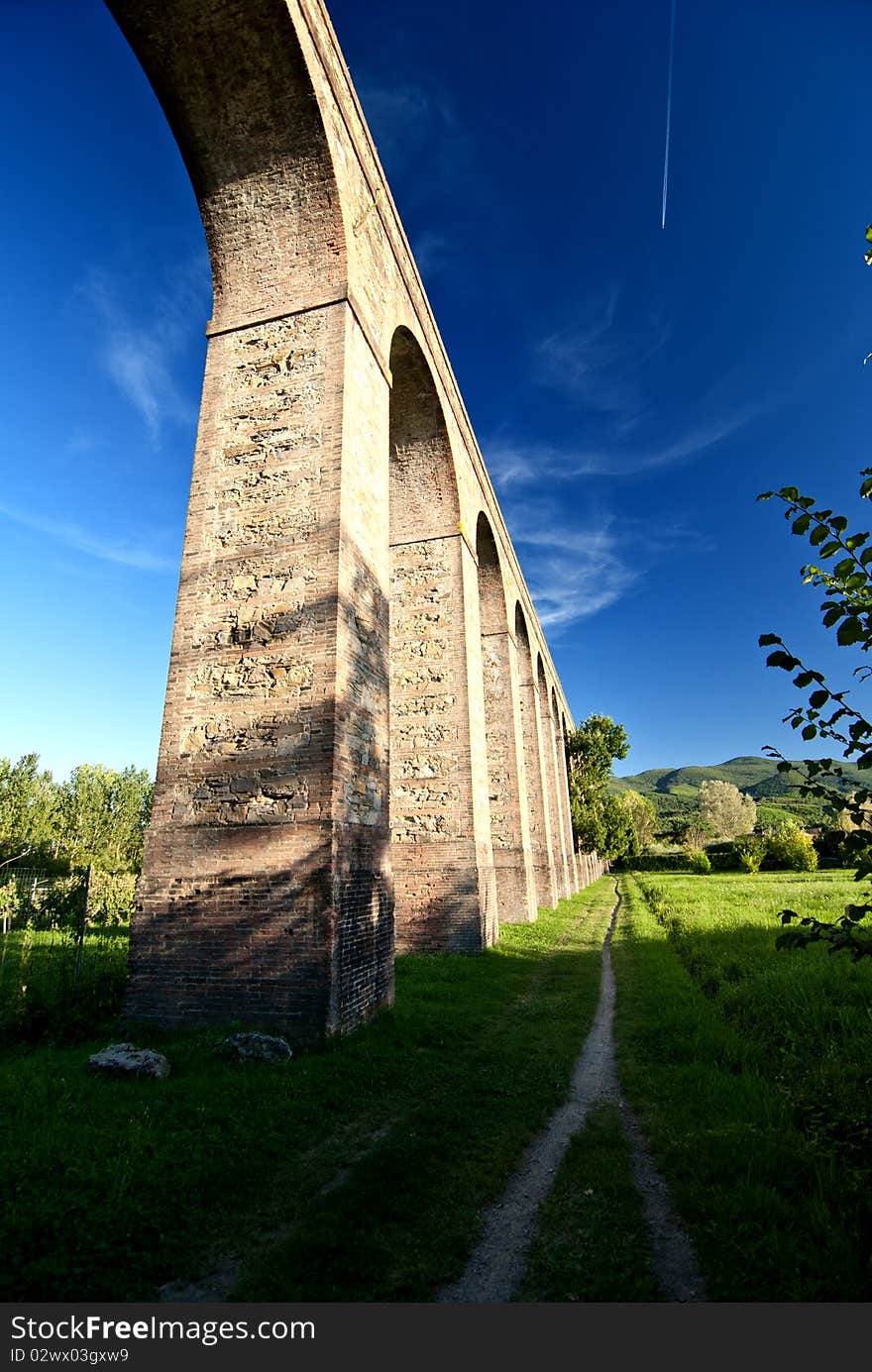 Ancient Aqueduct in Lucca, Italy