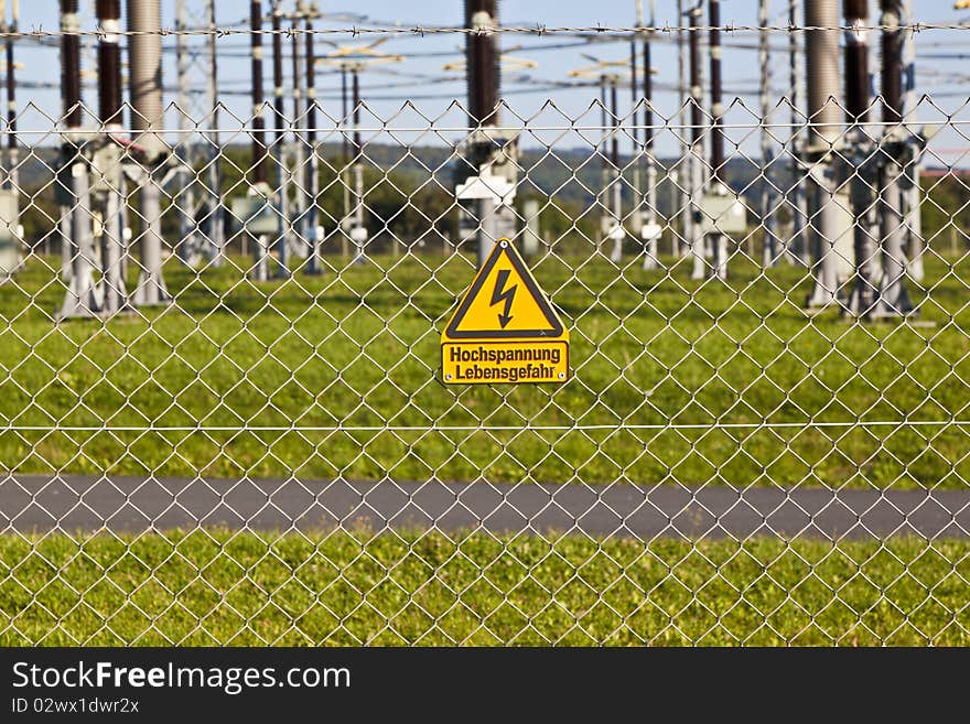 Electrical power plant in beautiful colorful meadow. Electrical power plant in beautiful colorful meadow