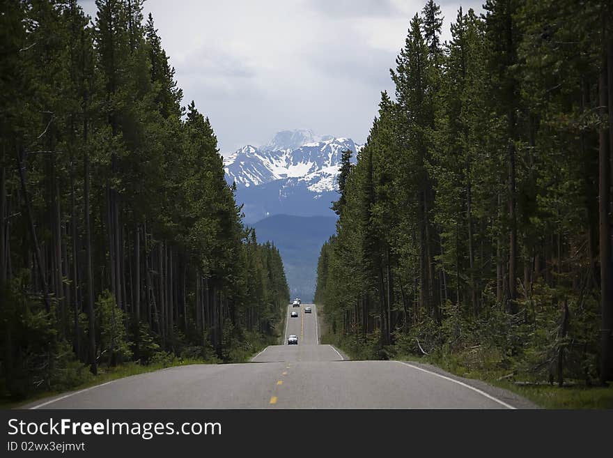 Road to Gradn Teton from Yellowstone