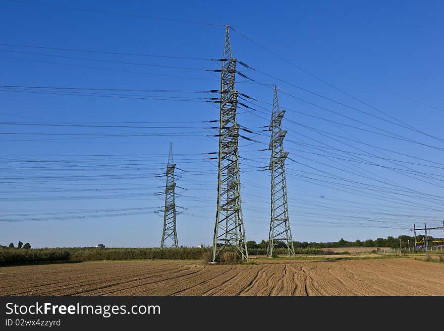 Electrical Power Plant In Landscape