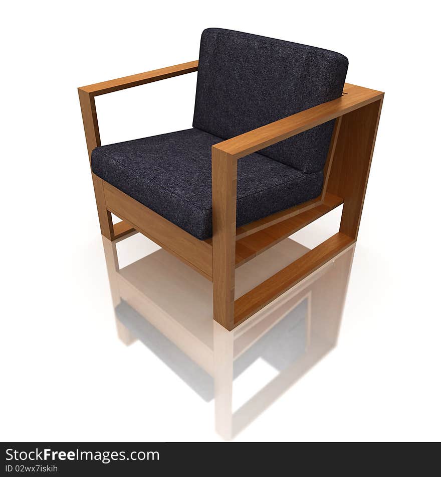 High resolution 3d render of a modern chair