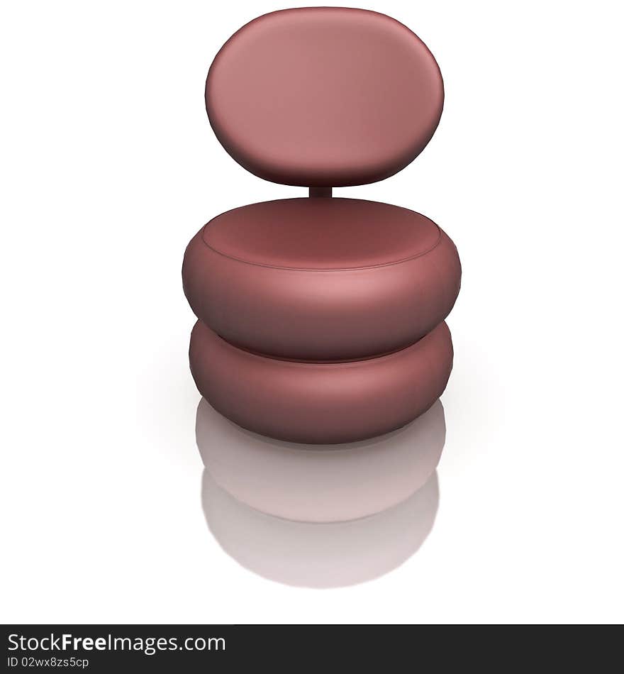 High resolution 3d render of a modern chair