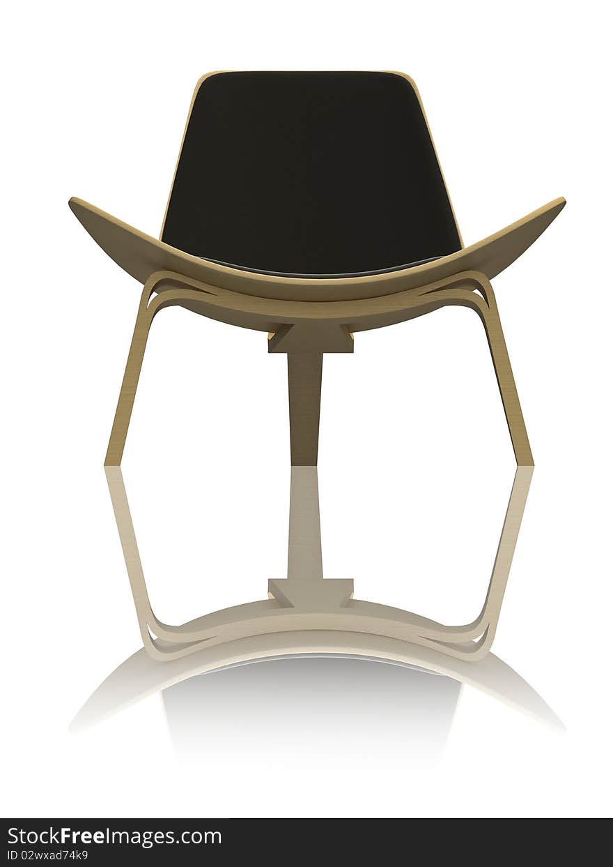 High resolution 3d render of a modern chair