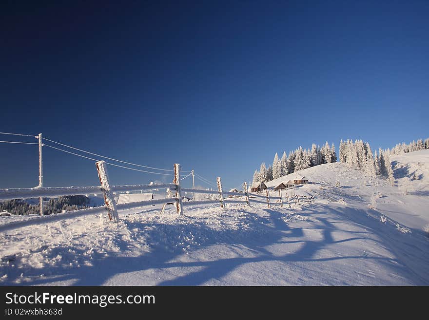 Winter in mountains