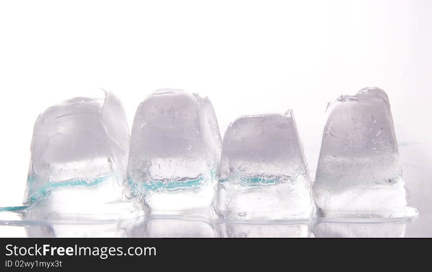 Ice cube with white background