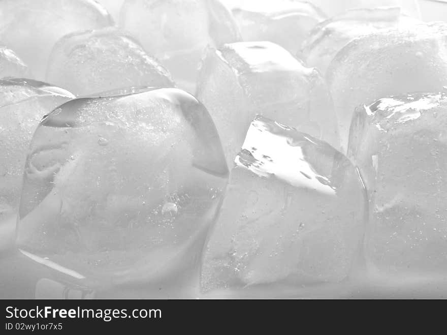 Ice cube with white background