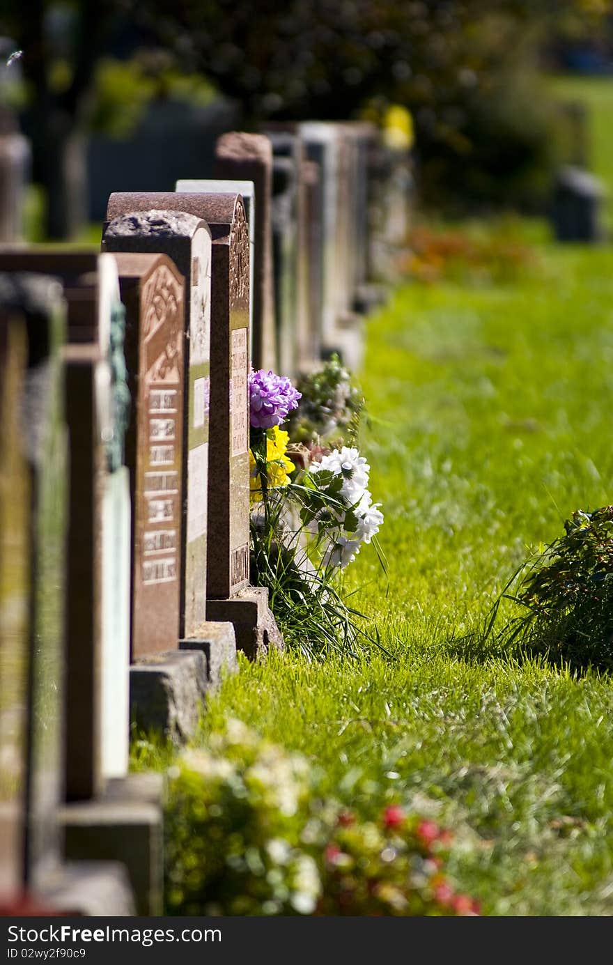 Montreal cemetery senics during the autumn