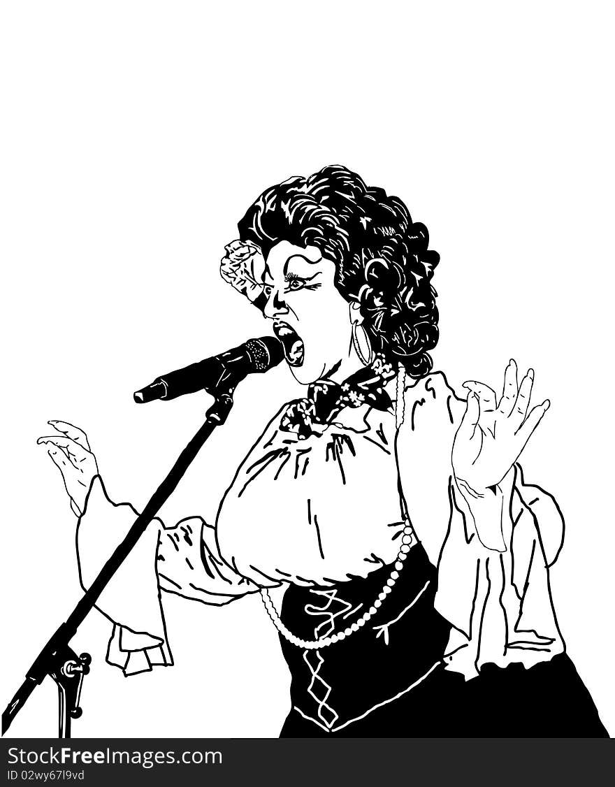 singer with microphone