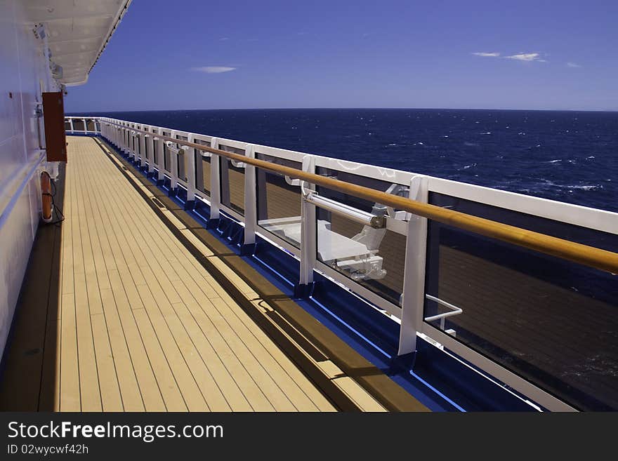 An empty deck beckons world weary passengers to find some peace and quiet to relax and soak up the Caribbean sun on the deck of the Carnival Dream. An empty deck beckons world weary passengers to find some peace and quiet to relax and soak up the Caribbean sun on the deck of the Carnival Dream.