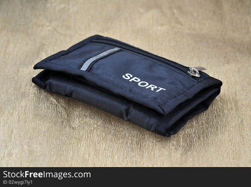 Black fabric pouch