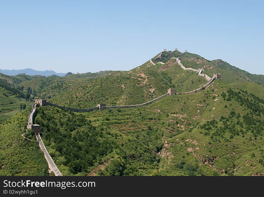 Famous great wall at Simatai near Beijing, China