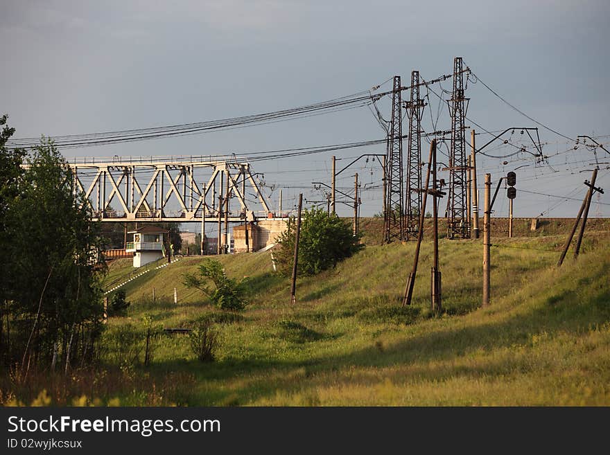 Railroad interchange near Kharkiv city. Railroad interchange near Kharkiv city