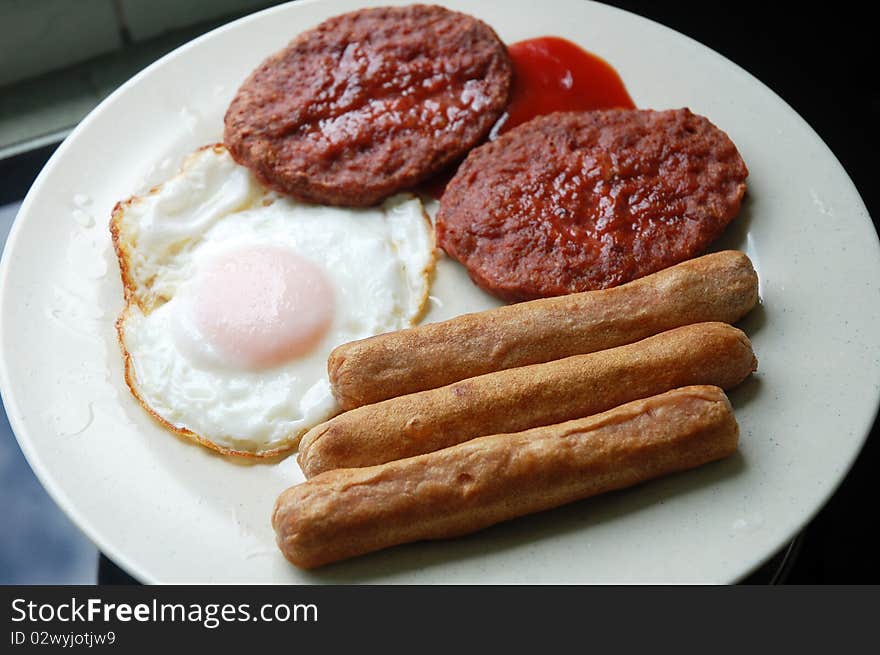 Close up of morning breakfast