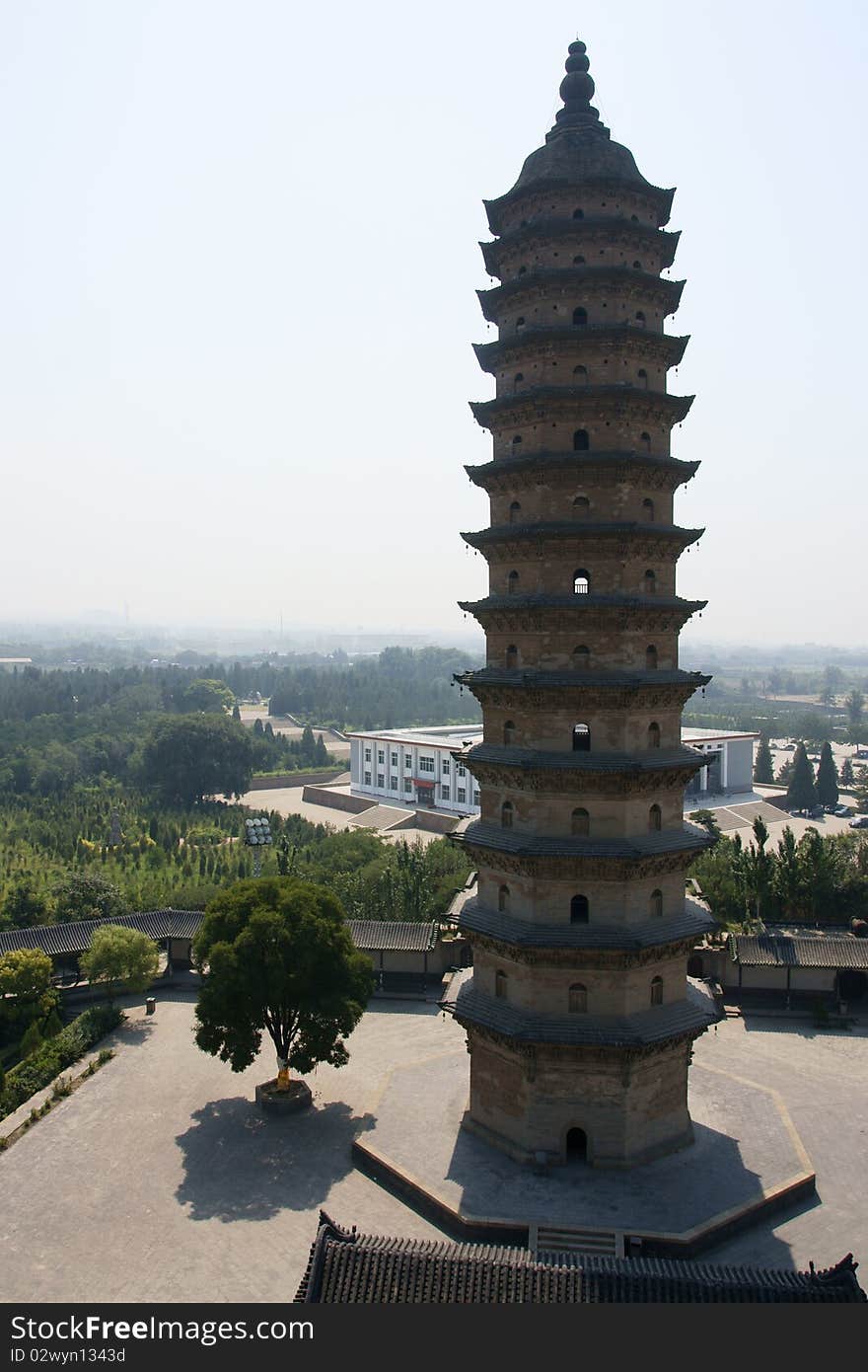 A Ming Twin Pagoda Temple in Taijuan, China