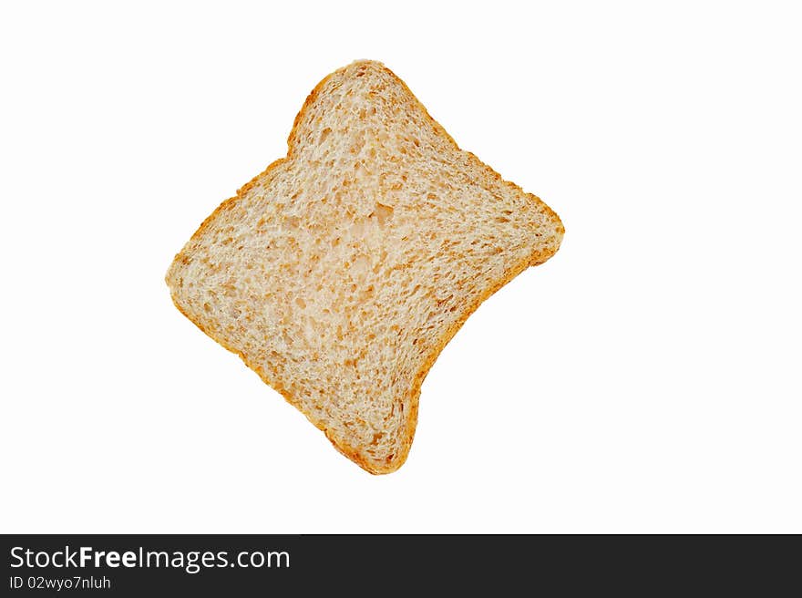 Oat bread on white background