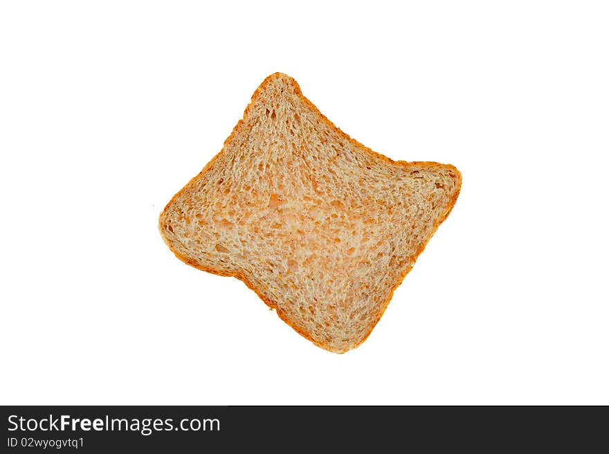 Oat bread on white background