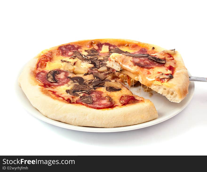 Pizza With Mushrooms