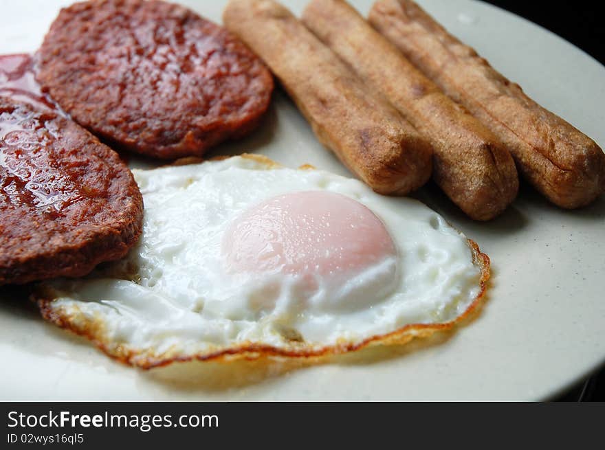 Close up of morning breakfast