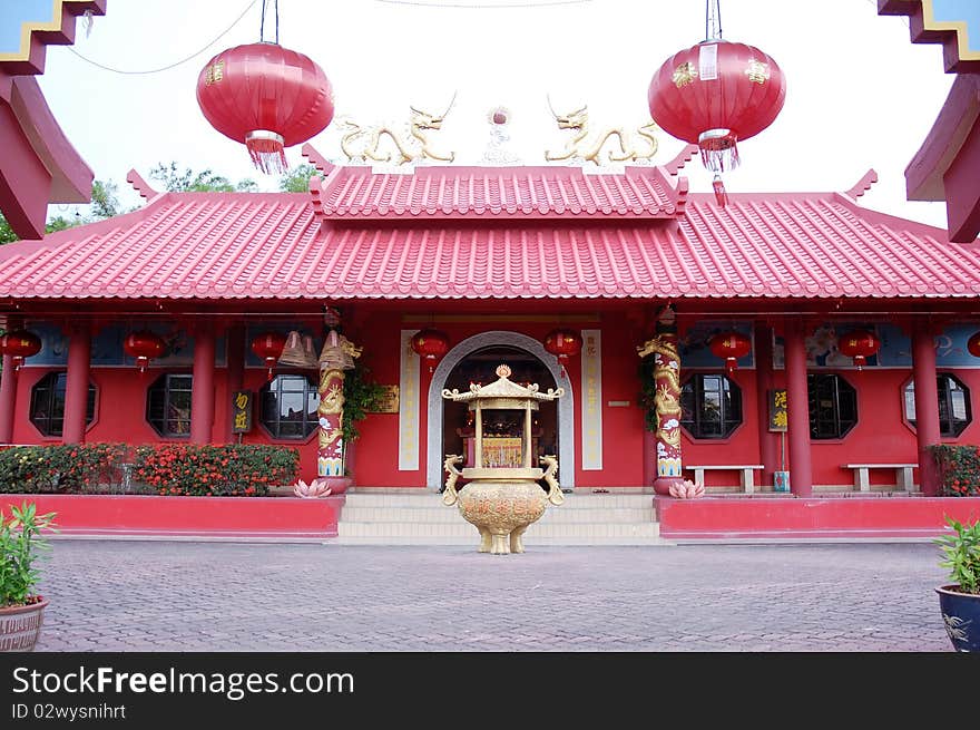 Tradisonal modern temple at asia