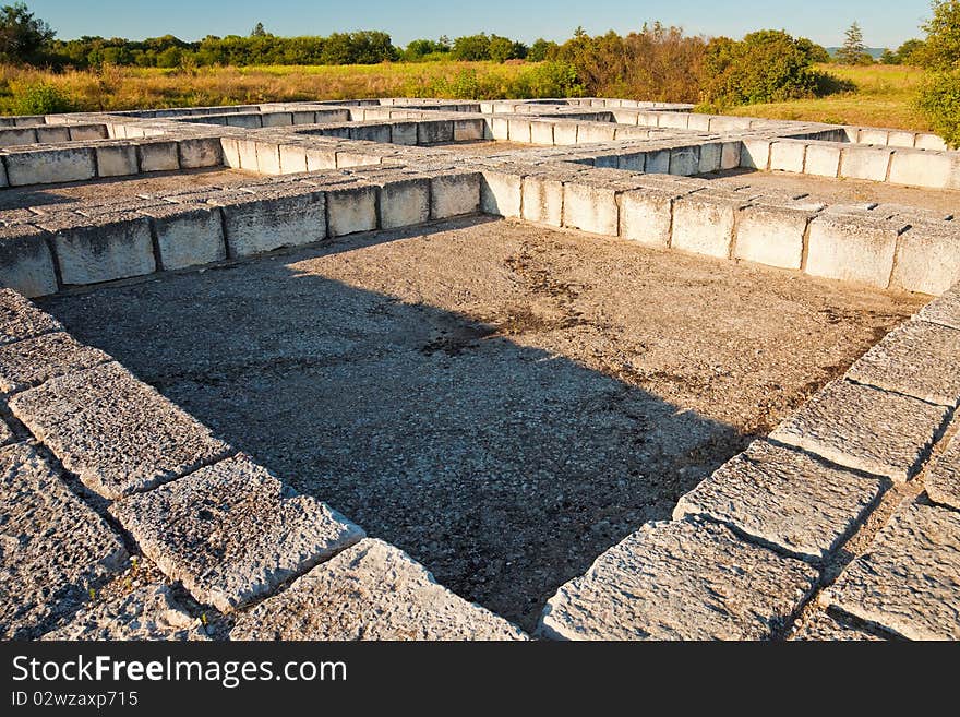 The royal palace foundation at the first capital of Bulgaria, Pliska. The royal palace foundation at the first capital of Bulgaria, Pliska.