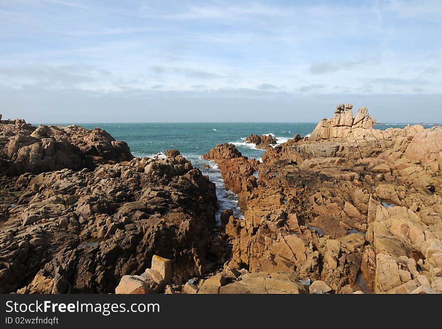 Coastline at Les Grandes Rocques, Guernsey