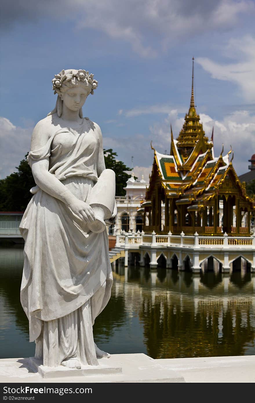 Statue at Bang Pa-In Palace Ayutthaya Thailand