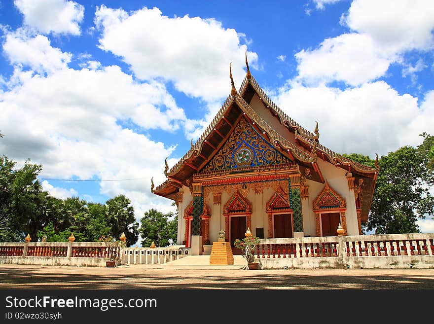 Thai Temple at Bright Sky. Thai Temple at Bright Sky