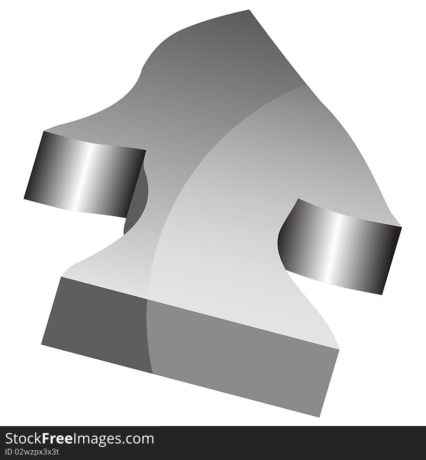 3d gray arrow on white background. 3d gray arrow on white background