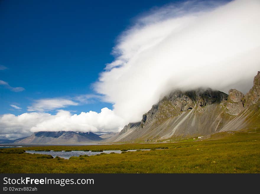 Hvalnes cliffs, south  east part of Iceland.