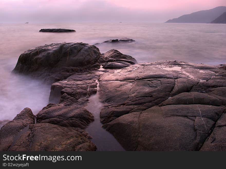 Beautiful Colorful Sunset Over Sea. Beautiful Colorful Sunset Over Sea