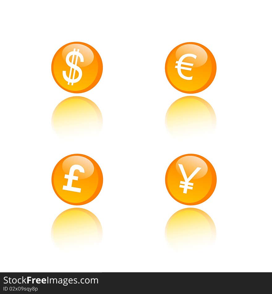 Vector set of different money icons