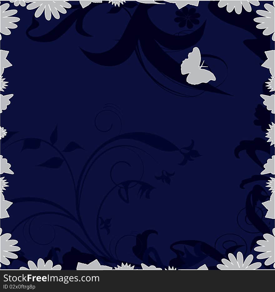 Blue flowers decoration