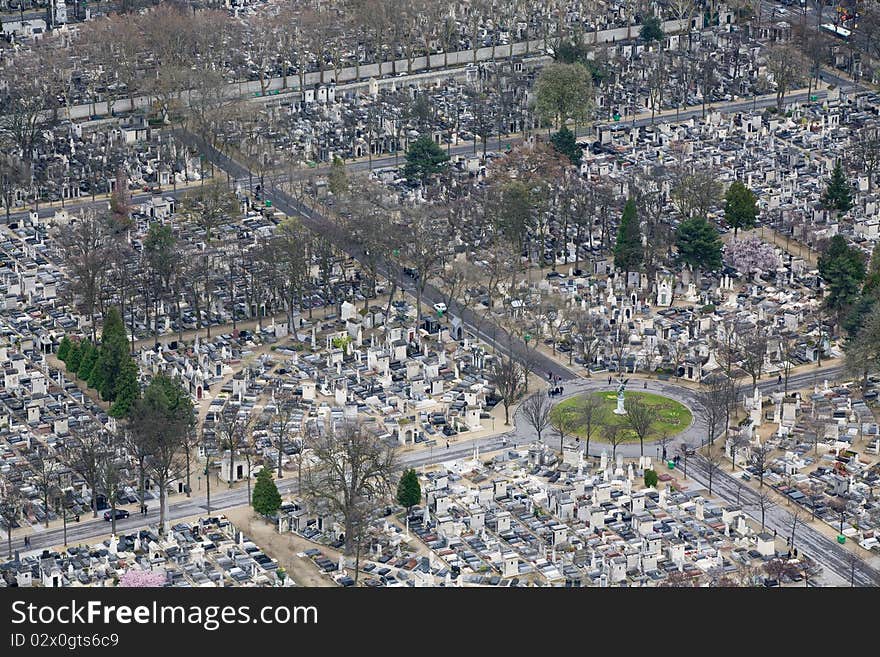 Paris Cemetery Aerial View