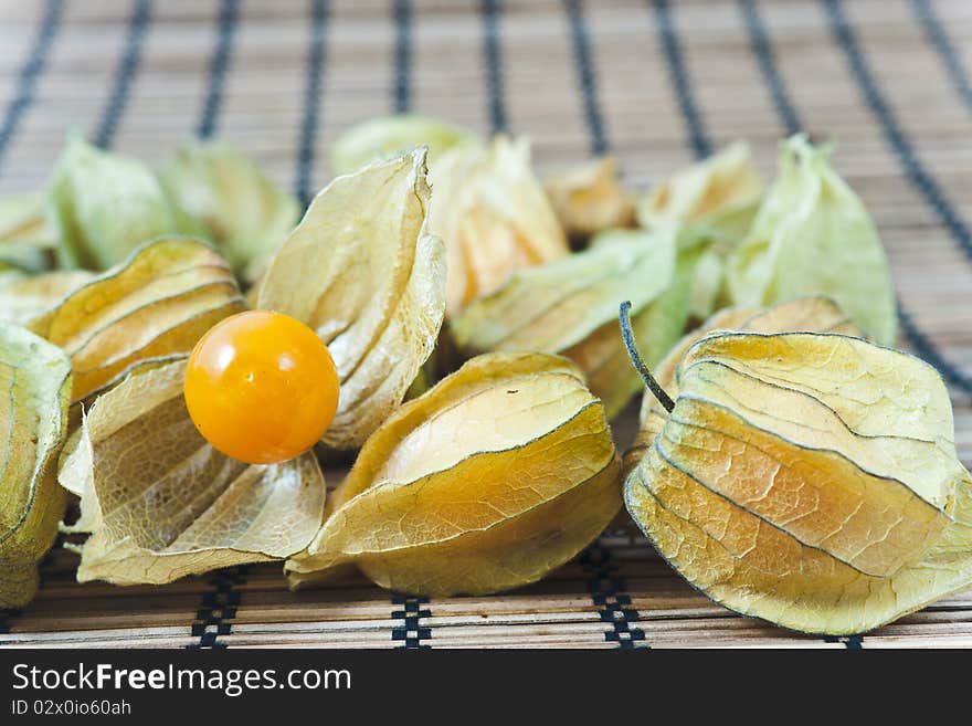 Detail of some physalis fruit