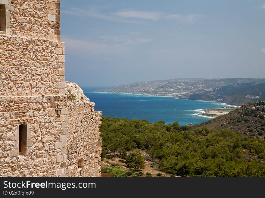 View From Kritinia Castle Rhodes