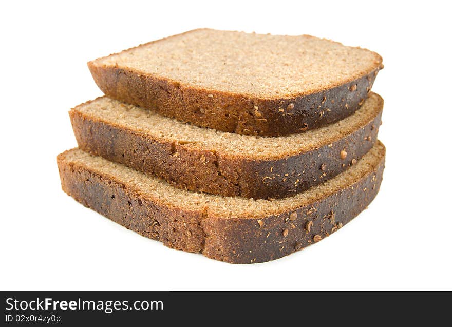 Three slices of bread