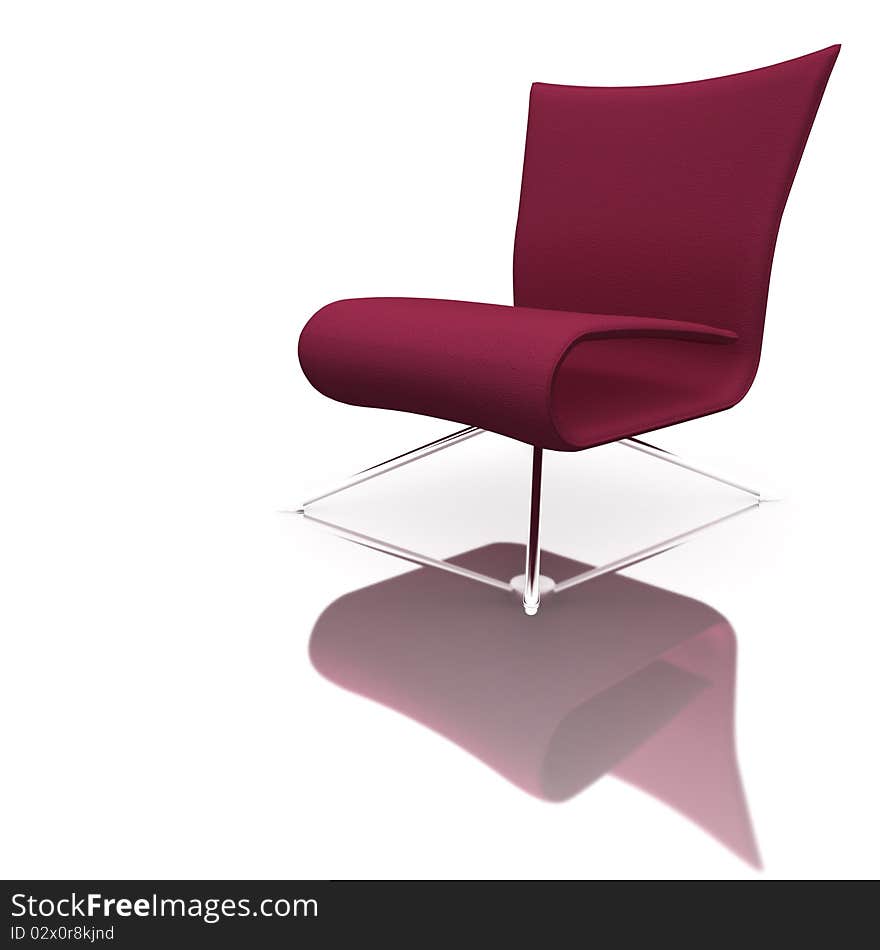 High resolution 3d render of a modern chair